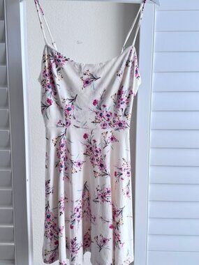 Stitch Fix: Nine Britton. Cream Spaghetti Strap Sundress Mini